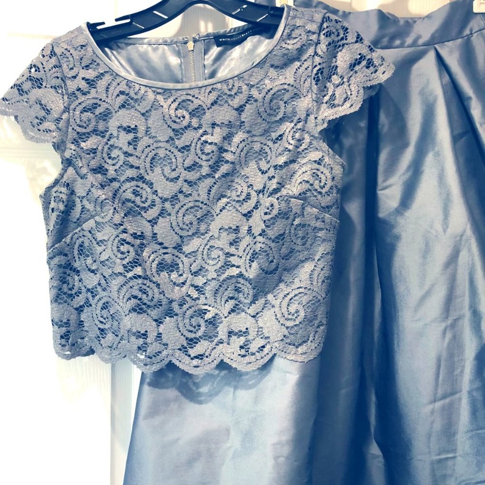 White House Black Market Cropped Top/Skirt Set